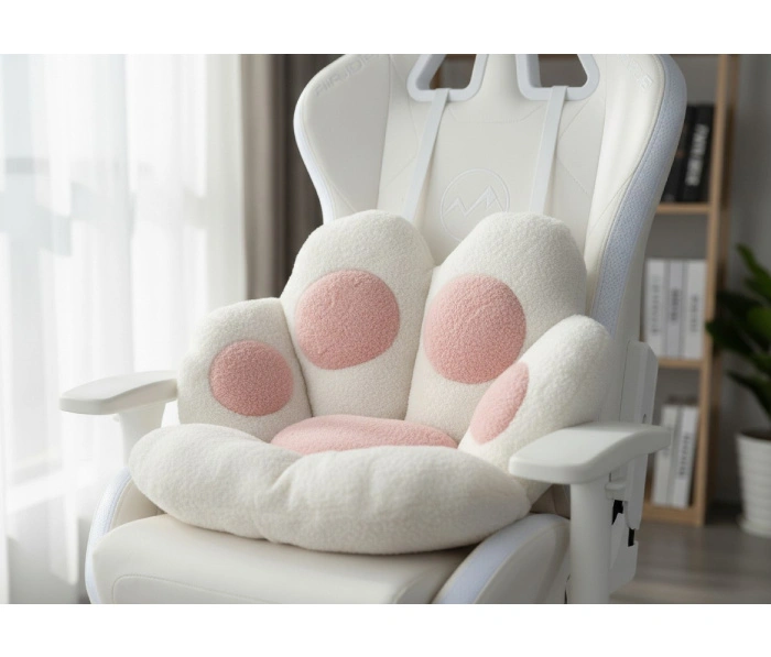 Подушка декоративная Лапка Paw-Power, бело-розовый