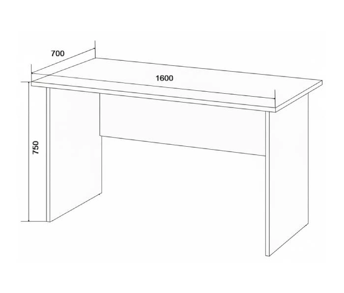 Стол письменный KingStyle Basic KS-3, Дуб сонома