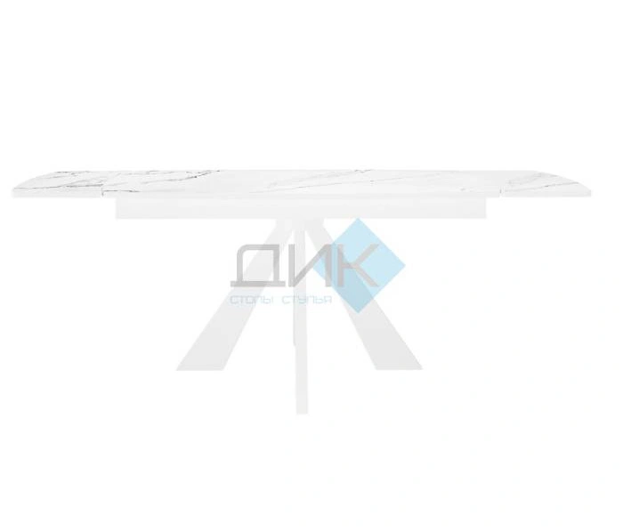 Стол обеденный DikLine DKU120 White, белый мрамор
