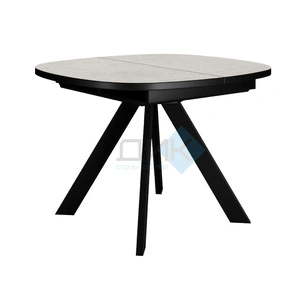 Стол обеденный  DikLine B110 Black, Хромикс белый