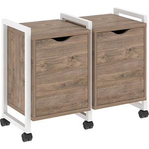 Тумба подкатная RIVA VR.L-TN-2.K White, тиквуд темный