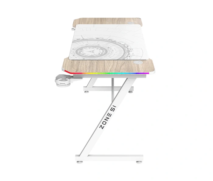 Геймерский стол ZONE 51 Trine 120 RGB Wood/White