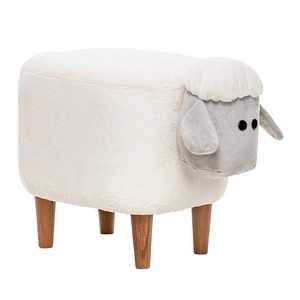 Пуф Leset Lamb Combi, белый мех 51-1 / 273