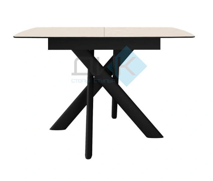 Стол обеденный DikLine DKB110 Black, Керамика Krater Perla