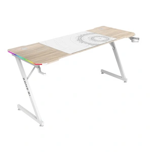 Геймерский стол Zone 51 Trine 160 RGB Wood/White