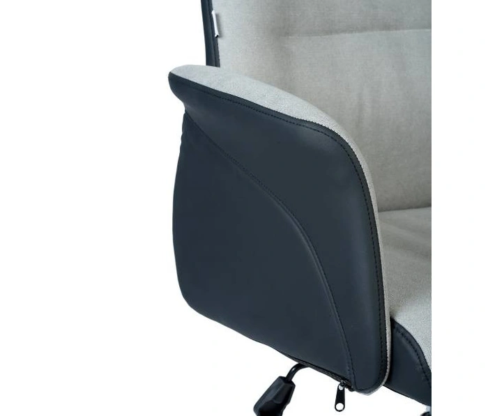 Kingstyle Livro Fabric / PU Black, светло-серый