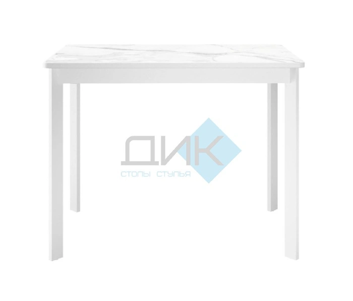 Стол обеденный Dikline LK90 White, белый мрамор