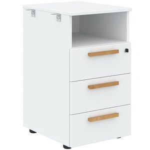 Тумба приставная Forta FLC 3D.1 White, белый