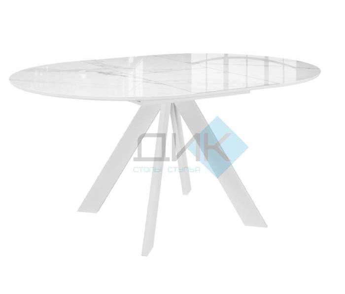 Стол обеденный Dikline SFC110 White, Белый мрамор