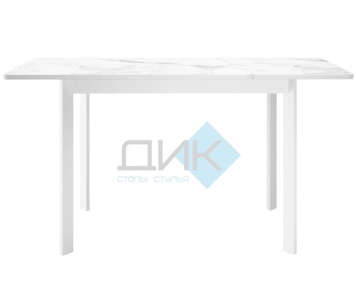Стол обеденный Dikline LK90 White, белый мрамор