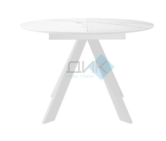 Стол обеденный DikLine SKC110 White, белый мрамор
