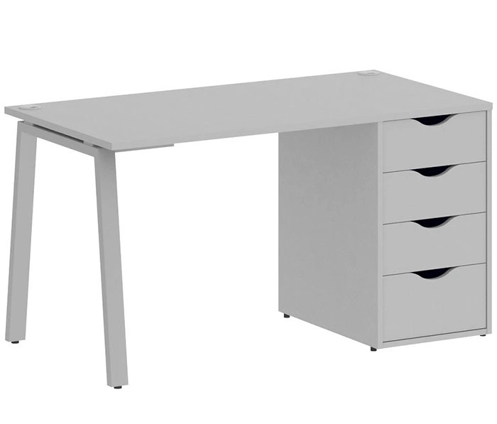 Стол Riva Home Office VR.SP-3-138.4.A  Silver, серый