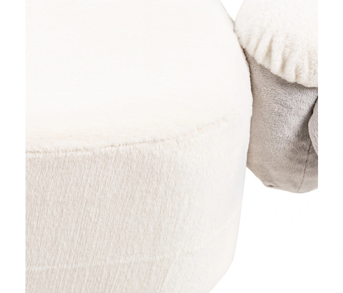Пуф Leset Lamb Combi, белый мех 51-1 / 273