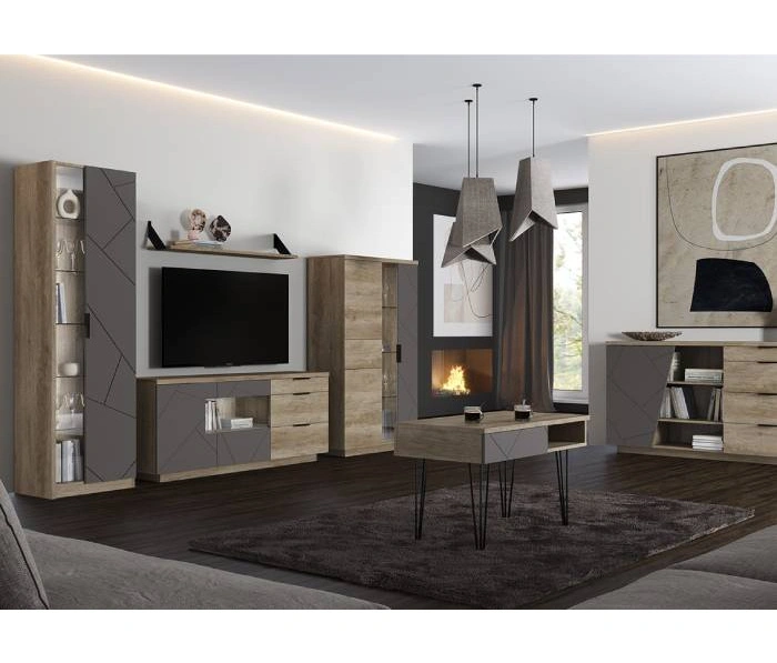 Тумба навесная 2S-1 KAYLAS, дуб коньон/силк