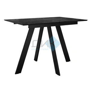 Стол обеденный Dikline DKD120 Black, мрамор черный