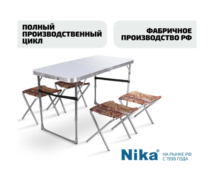 Комплект мебели Nika (стол складной и 4 стула)