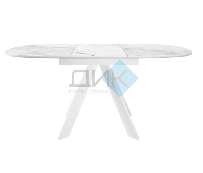Стол обеденный DikLine BK100 White, Керамика Белый мрамор