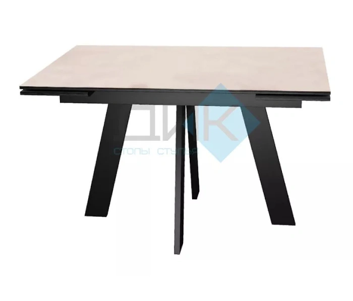 Стол обеденный Dikline DKM110 Black, бежевый матовый