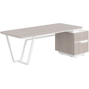 Стол руководителя Line СФ-571101.1 White, дуб серый