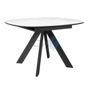 Стол обеденный DikLine BK100 Black,Белый мрамор