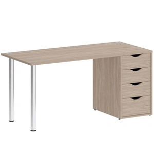 Стол Riva Home Office VR.SP-3-158.4 Silver, дуб аттик
