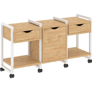 Тумба подкатная RIVA VR.L-TN-6.K White, тиквуд светлый