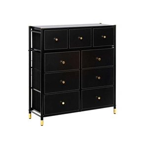 Комод Leset Хайди Black ( 9 ящиков)