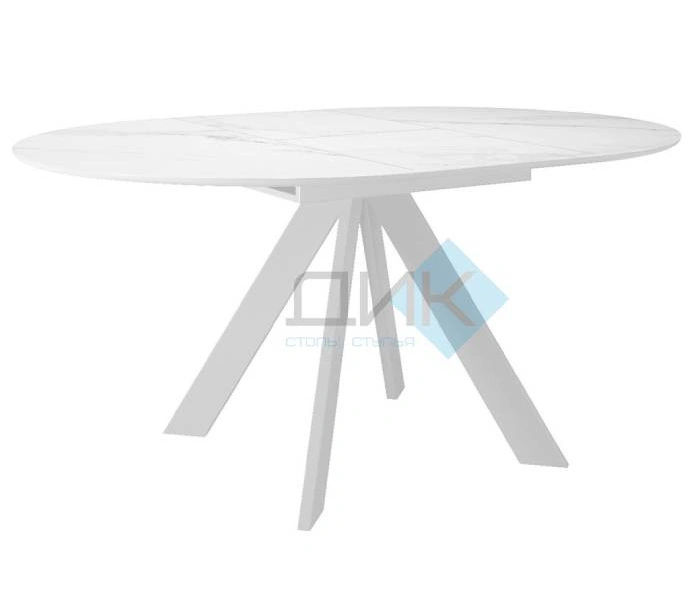 Стол обеденный DikLine SKC110 White, белый мрамор