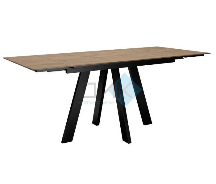 Стол обеденный DikLine DM140 Black, дуб галифакс