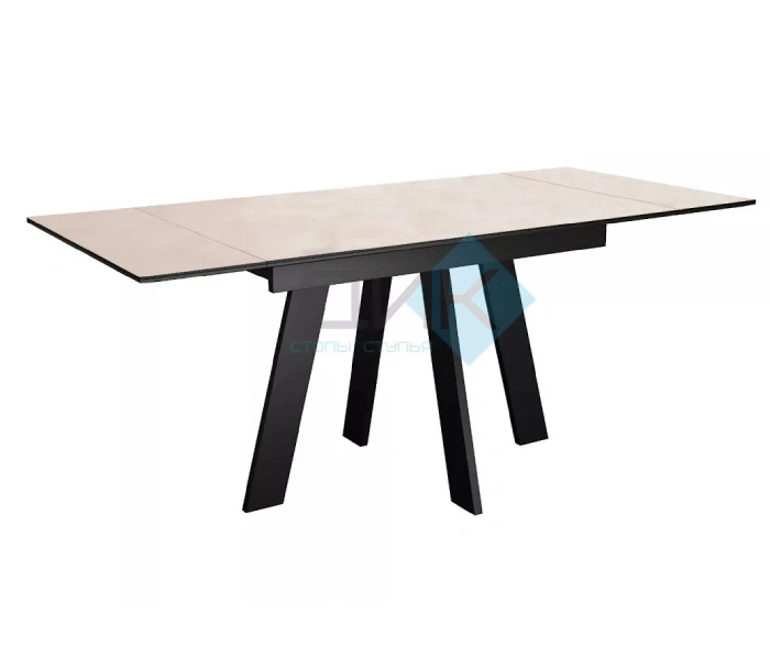 Стол обеденный Dikline DKM110 Black, бежевый матовый
