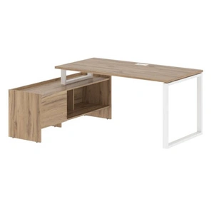 Стол с тумбой EQCT 17814 White, денвер светлый