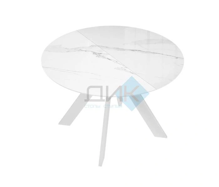 Стол обеденный Dikline SFC110 White, Белый мрамор