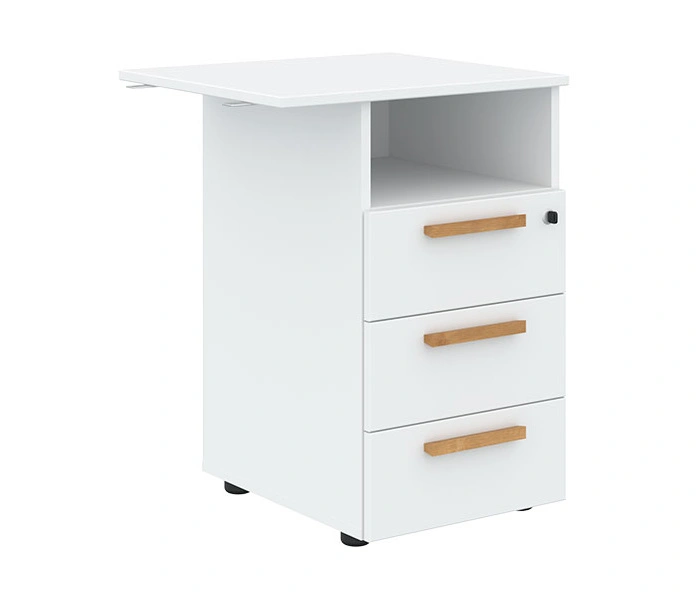 Тумба приставная Forta FLC 3D.2 White, белый