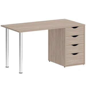 Стол Riva Home Office VR.SP-3-138.4 Silver, дуб аттик