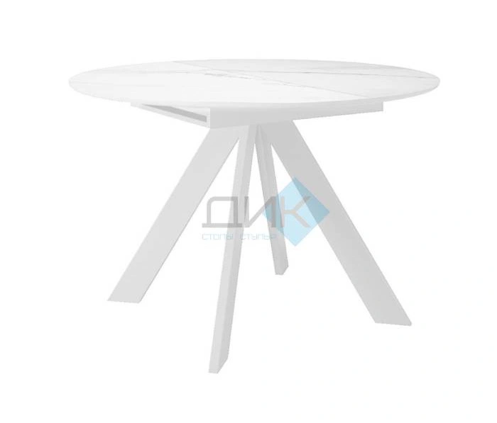 Стол обеденный DikLine SKC110 White, белый мрамор