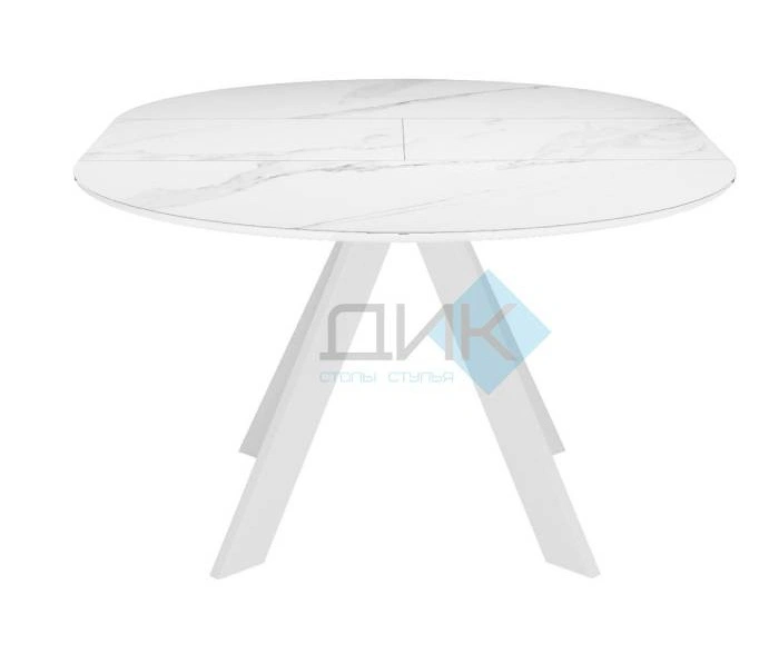 Стол обеденный DikLine SKC110 White, белый мрамор