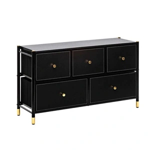 Комод Leset Хайди Black ( 5 ящиков)