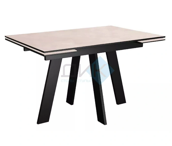 Стол обеденный Dikline DKM110 Black, бежевый матовый