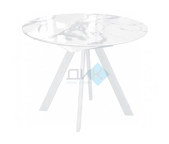 Стол обеденный DikLine  SFC100 White, белый мрамор