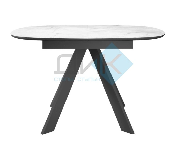 Стол обеденный DikLine BK100 Black,Белый мрамор