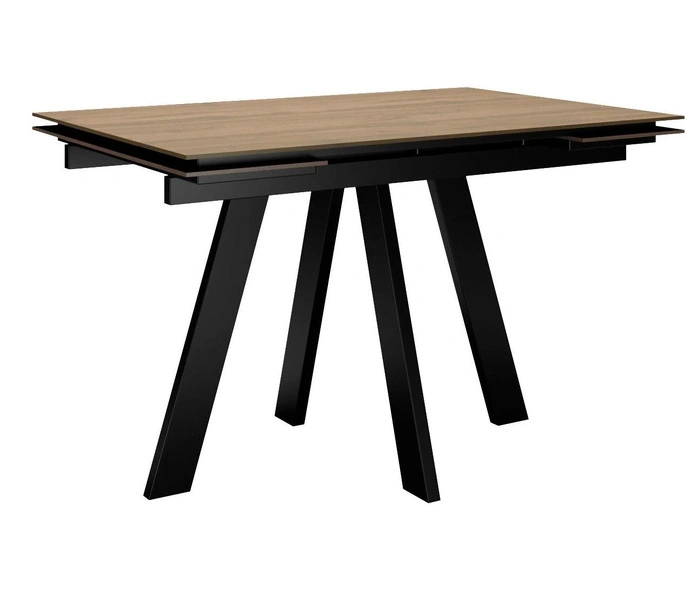 Стол обеденный DikLine DM120M Black, дуб галифакс