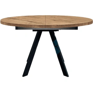 Стол обеденный DikLine RD120 Black, дуб галифакс