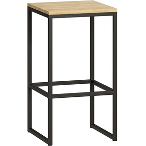 LoftyHome Бервин Black (барный), дуб натуральный