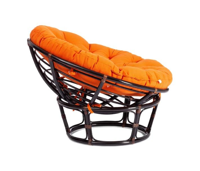 Tetchair Papasan w 23/01 Античный черно-коричневый (кресло), оранжевый