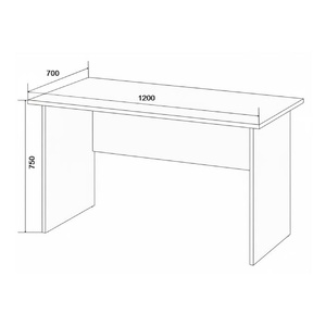 Стол письменный KingStyle Basic KS-1, Дуб сонома