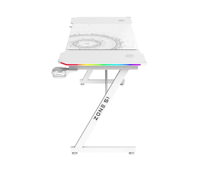 Геймерский стол Zone 51 Trine 140 RGB White, белый