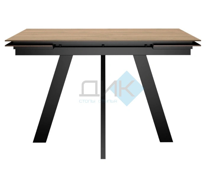 Стол обеденный DikLine DM140 Black, дуб галифакс