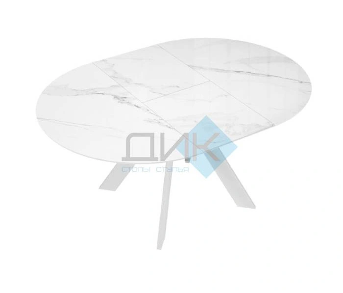 Стол обеденный Dikline SFC110 White, Белый мрамор