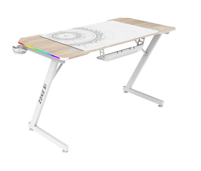 Геймерский стол ZONE 51 Trine 120 RGB Wood/White