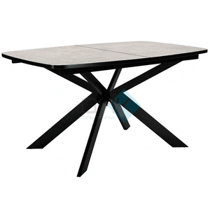 Стол обеденный DikLine B140 Black, хромикс белый